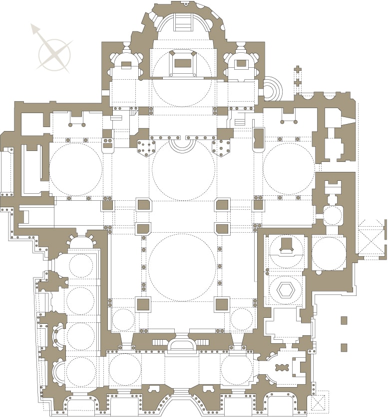 Pianta a croce greca della Basilica di San Marco